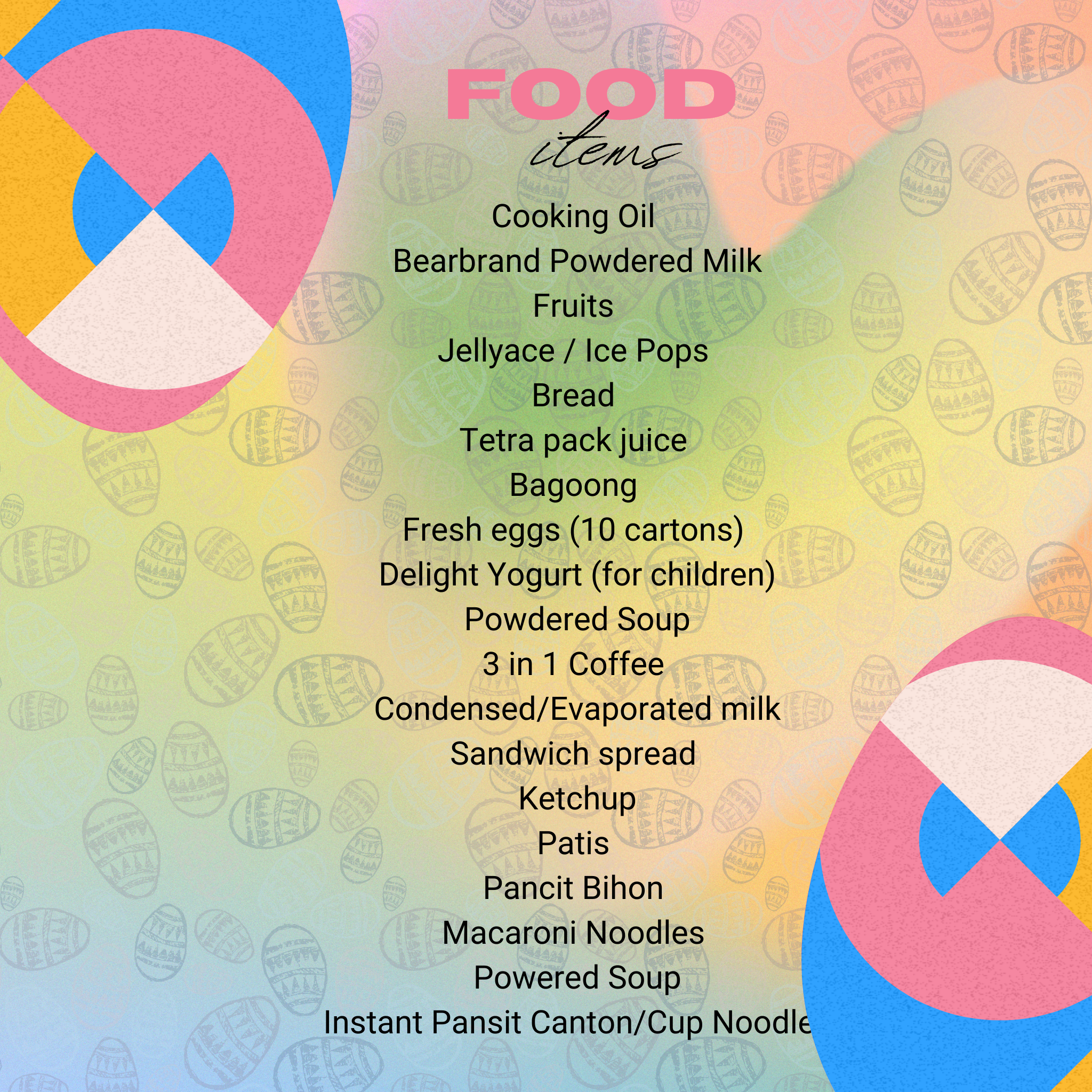Food items